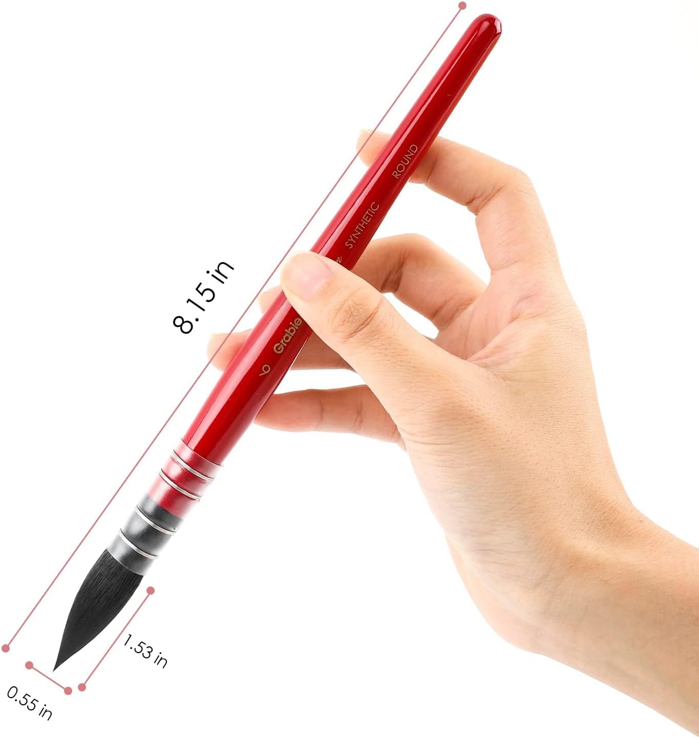 Grabie Professional Watercolor Paint Brushes, 9 Pcs Synthetic Squirrel Hair Mop Paintbrushes, Art Supplies for Painting, Great Watercolor Brushes for Artists, Amateur Hobbyists and Painting Lovers