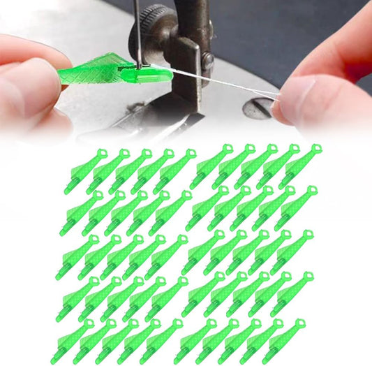Automatic Sewing Needle Threader, Fish Type Sewing Machine Needle Threader, Simple Hand Sewing Needle Sewing Tool Set for Sewing Supplies (50 pcs)