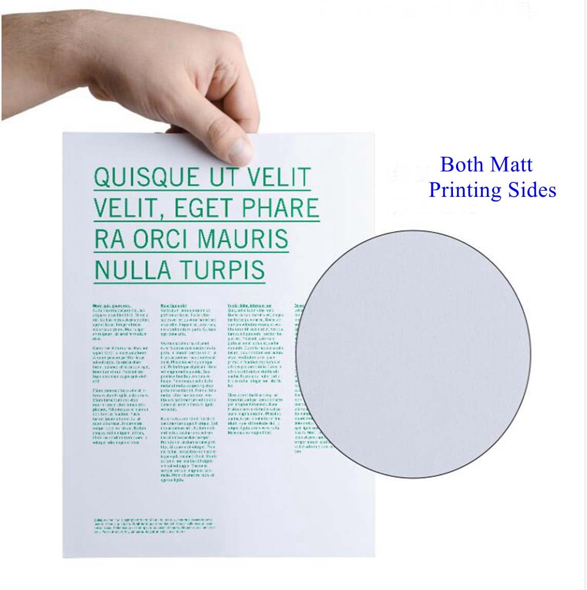 Uinkit 100 Sheets Thin Matte Presentation Paper Photo Double Sided 8.5x11 38lb 140gsm Printable on Both Sides Brochure Photos Picture Poster Playbill Flyer 6.5 Mil Coated for laser and Inkjet Printer