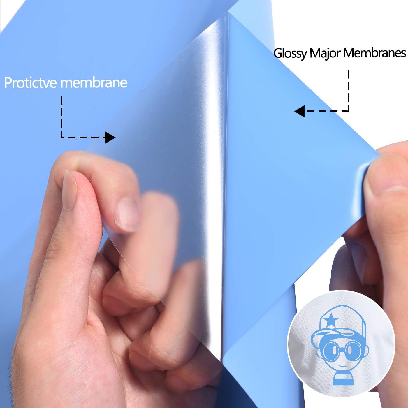 RENLITONG Sky Blue HTV Iron on Vinyl 12Inch by 10ft Roll Heat Transfer Vinyl for T-Shirt HTV Rolls for All Cutter Machine - Easy to Cut & Weed for Heat Transfer Design