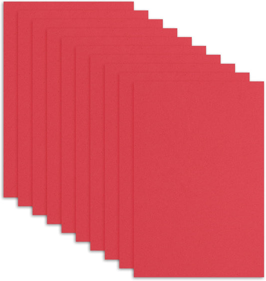 uxcell 10 Pcs Red EVA A4 Foam Sheets Crafts, 12 x 8 Inch Foam Paper for DIY Crafts Project Classroom Scrapbook Art Cards Home Office Decoration (2mm Thick)