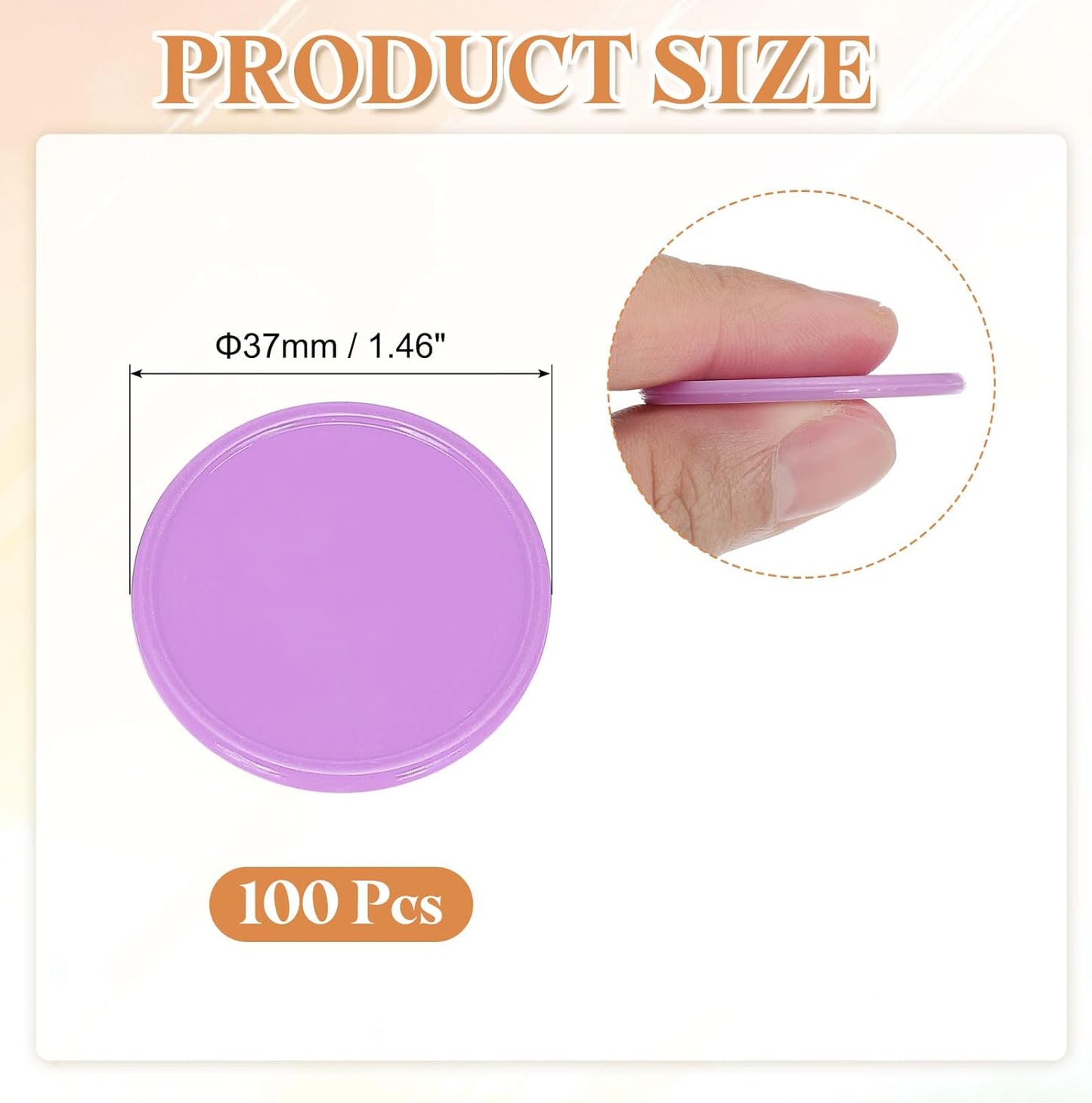 uxcell Plastic Poker Chips, Learning Counters Counting Counters Disks Markers Opaque Game Tokens for Game Play Math Counting