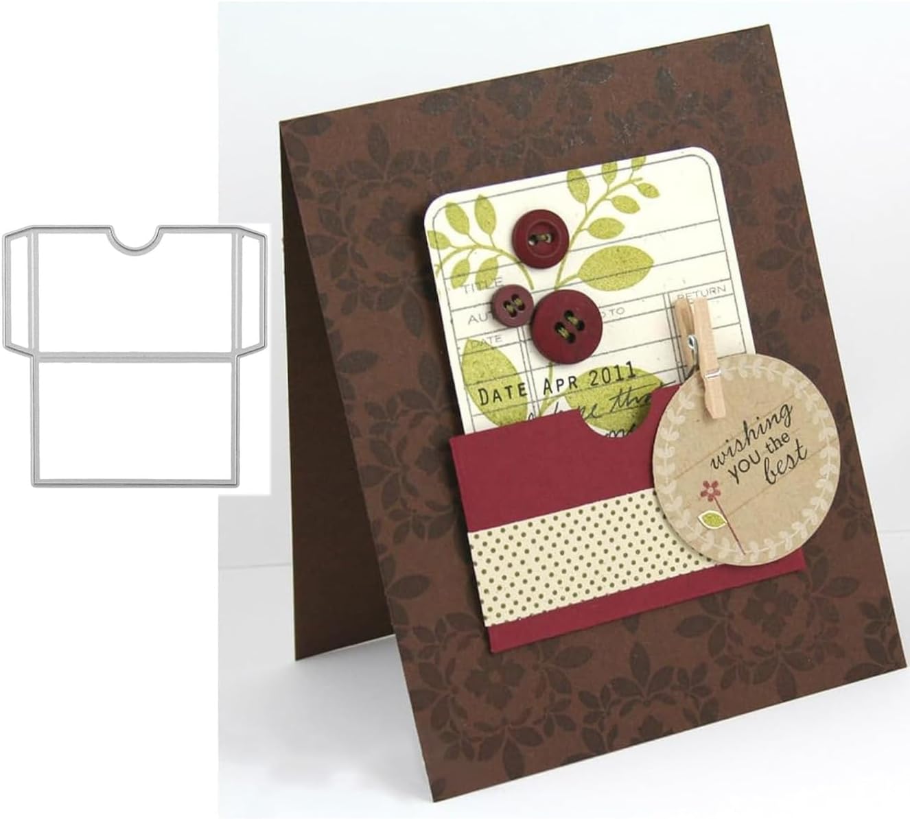 Metal Cutting Dies DIY Embossing Stencil Template Scrapbooking Card Making Mold Photo Album Arts Crafts Tools (Envelope 9.2x9.2cm)