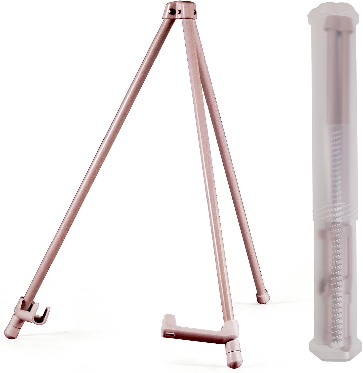 14" High Tabletop Instant Display Easel, Small Desktop Steel Easel Stand with Adjustable Holders for Paintings, Posters and Store Signs(Champagne, 1Pack)