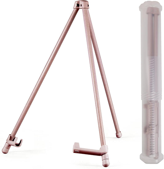 14" High Tabletop Instant Display Easel, Small Desktop Steel Easel Stand with Adjustable Holders for Paintings, Posters and Store Signs(Champagne, 1Pack)