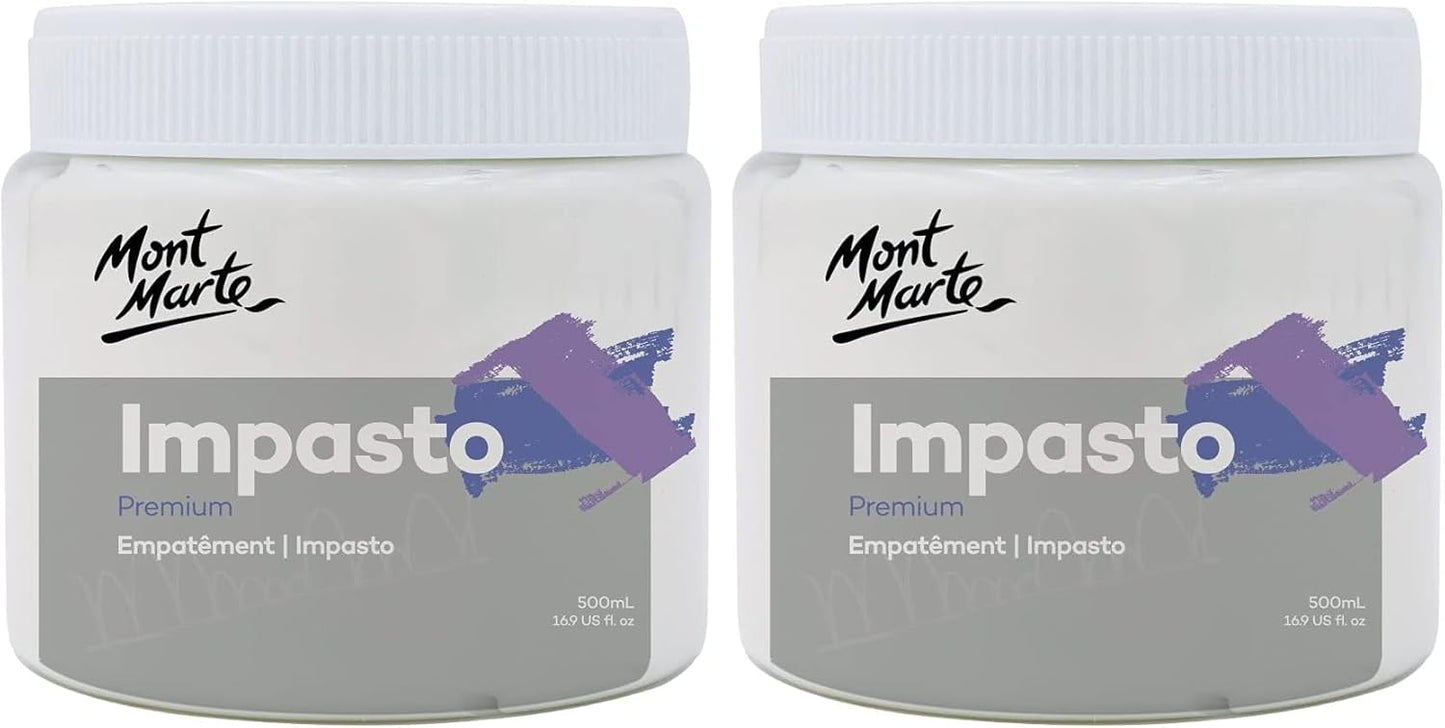 Mont Marte Impasto Acrylic Medium 500ml (17oz) (Pack of 2)