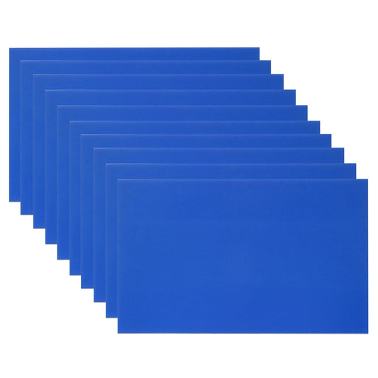 PATIKIL 5x8 Inch Anodized Aluminum Sheet Metal, 10Pcs Laser Plates Engraving Blanks 0.5MM Thin Rectangle for Crafting DIY House Laser Engraving, Blue