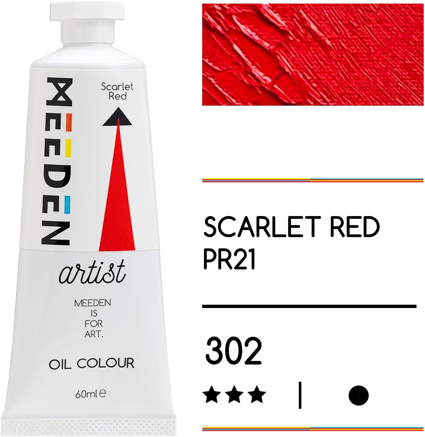 MEEDEN Artist Grade Oil Paint: Scarlet Red - 60ml/2oz Tube - Professional Art Paints for Canvas Painting