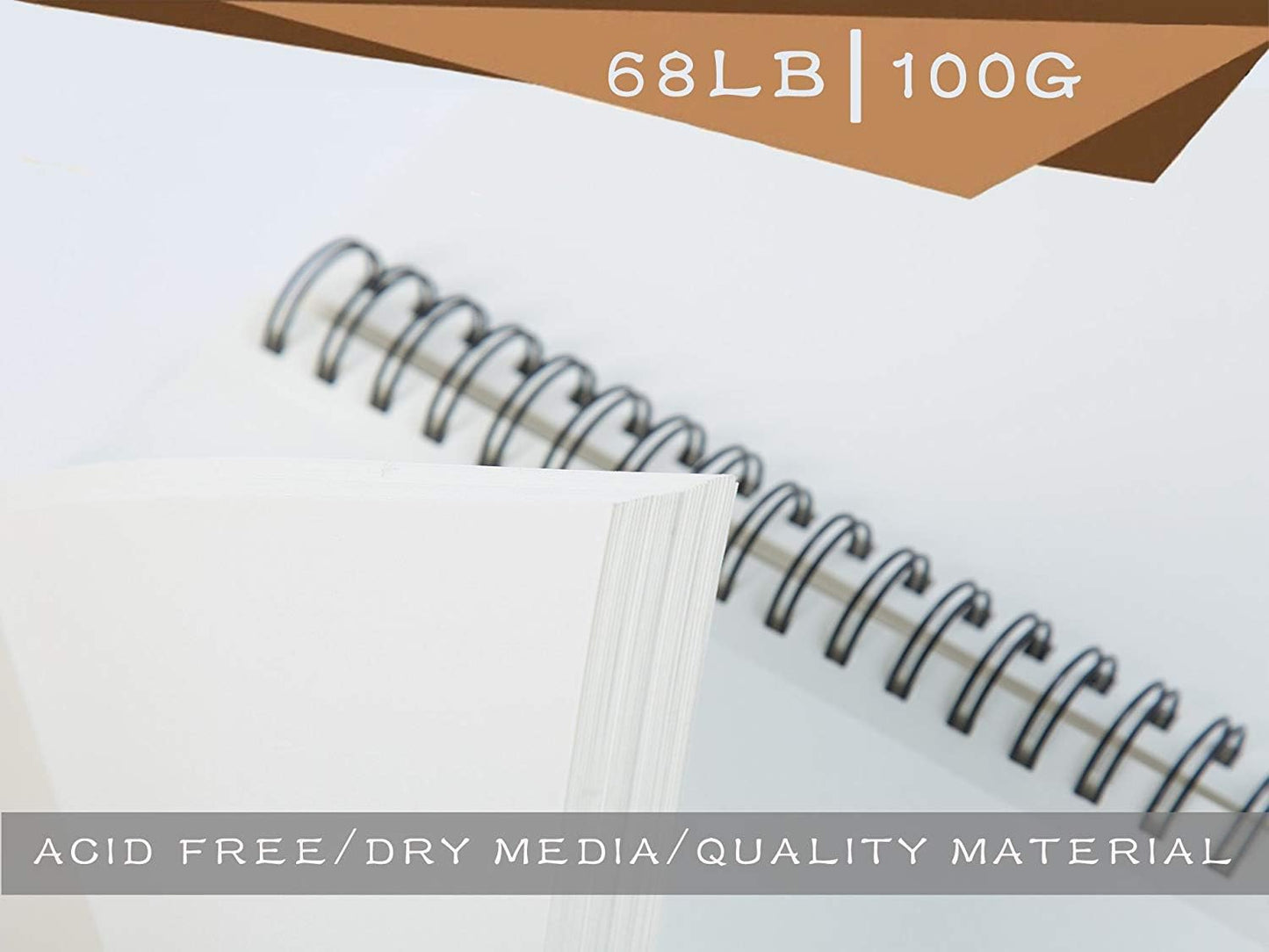 Bachmore Sketchpad 9X12 Inch (68lb/100g), 100 Sheets of Spiral Bound Sketch Book for Artist Pro & Amateurs | Marker Art, Ink Art, Colored Pencil, Acrylic Paint, Charcoal for Sketching