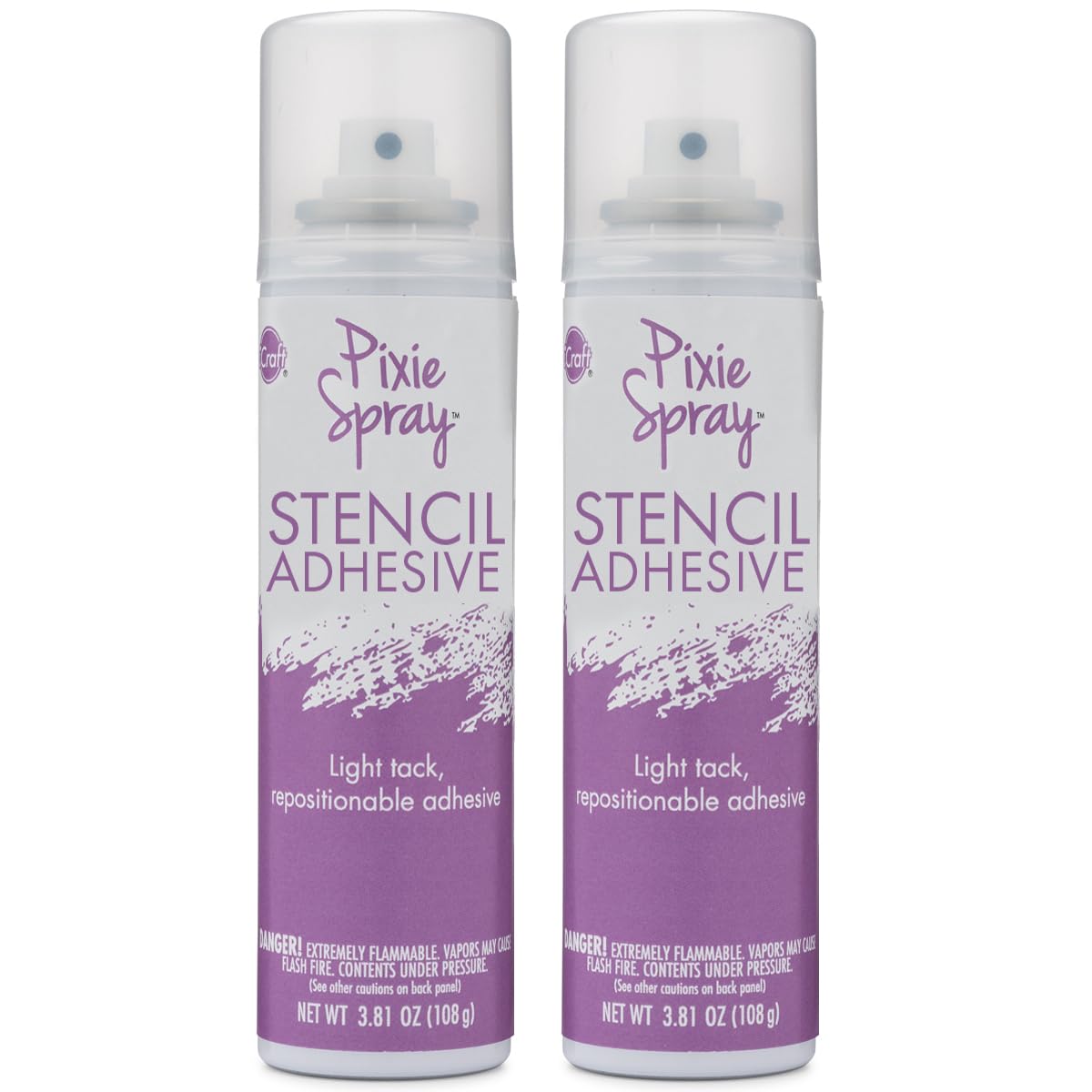 Pixie Spray Repositionable Stencil Adhesive, Temporary, Low Tack, 2-Pack