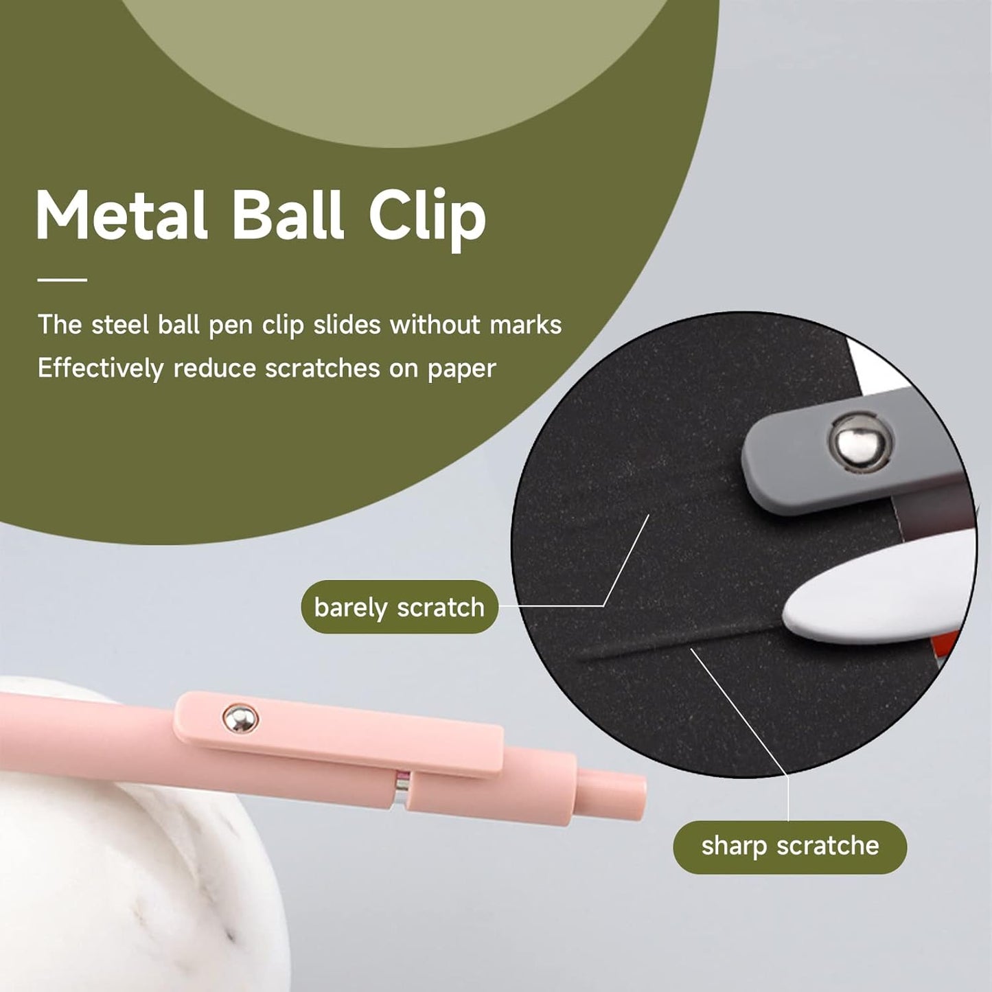 Gel Pens, 10 Pcs 0.5mm Fine Point Smooth Writing Pens High-End Series Black Ink Pens for Journaling Note Taking, School Office Supplies for Women Men (10 Pcs Mixed colors)