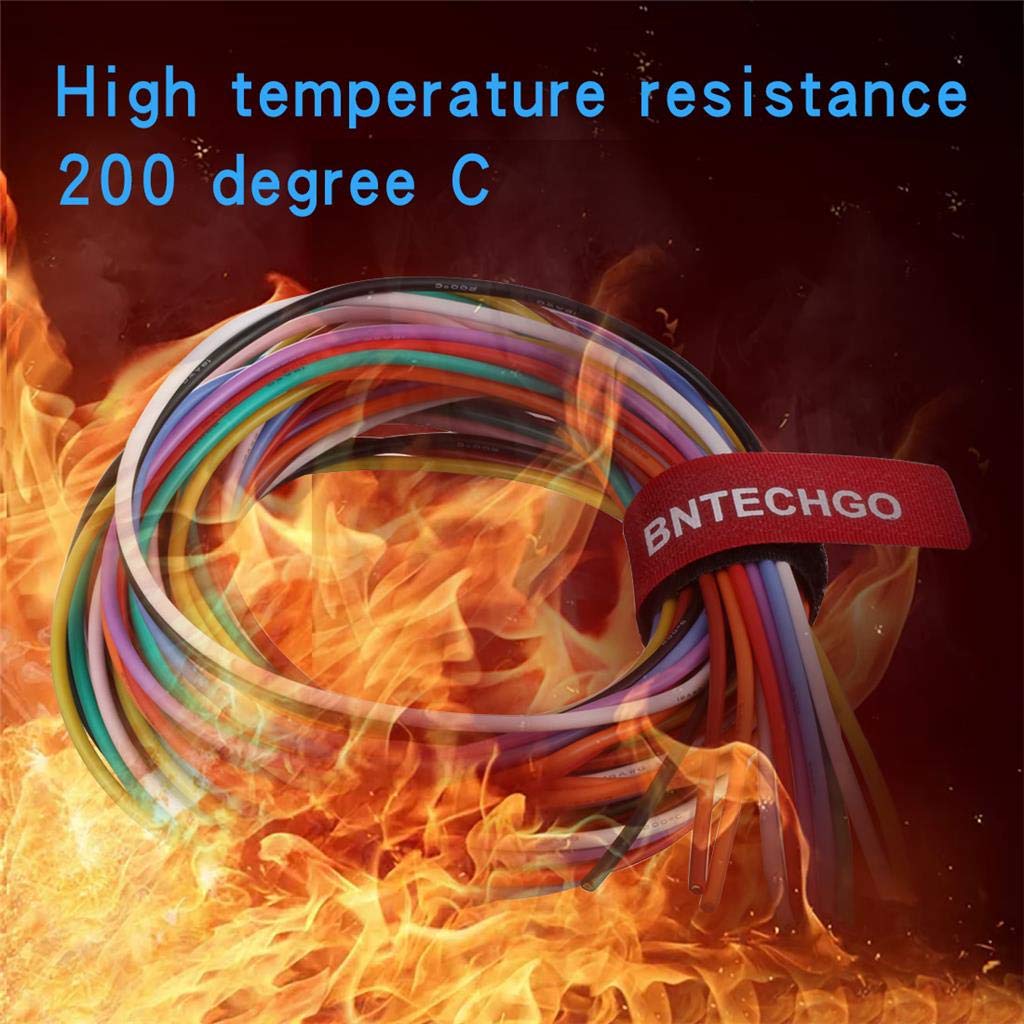BNTECHGO 20 Gauge Silicone Wire Kit 10 Color Each 10 ft Flexible 20 AWG Stranded Tinned Copper Wire