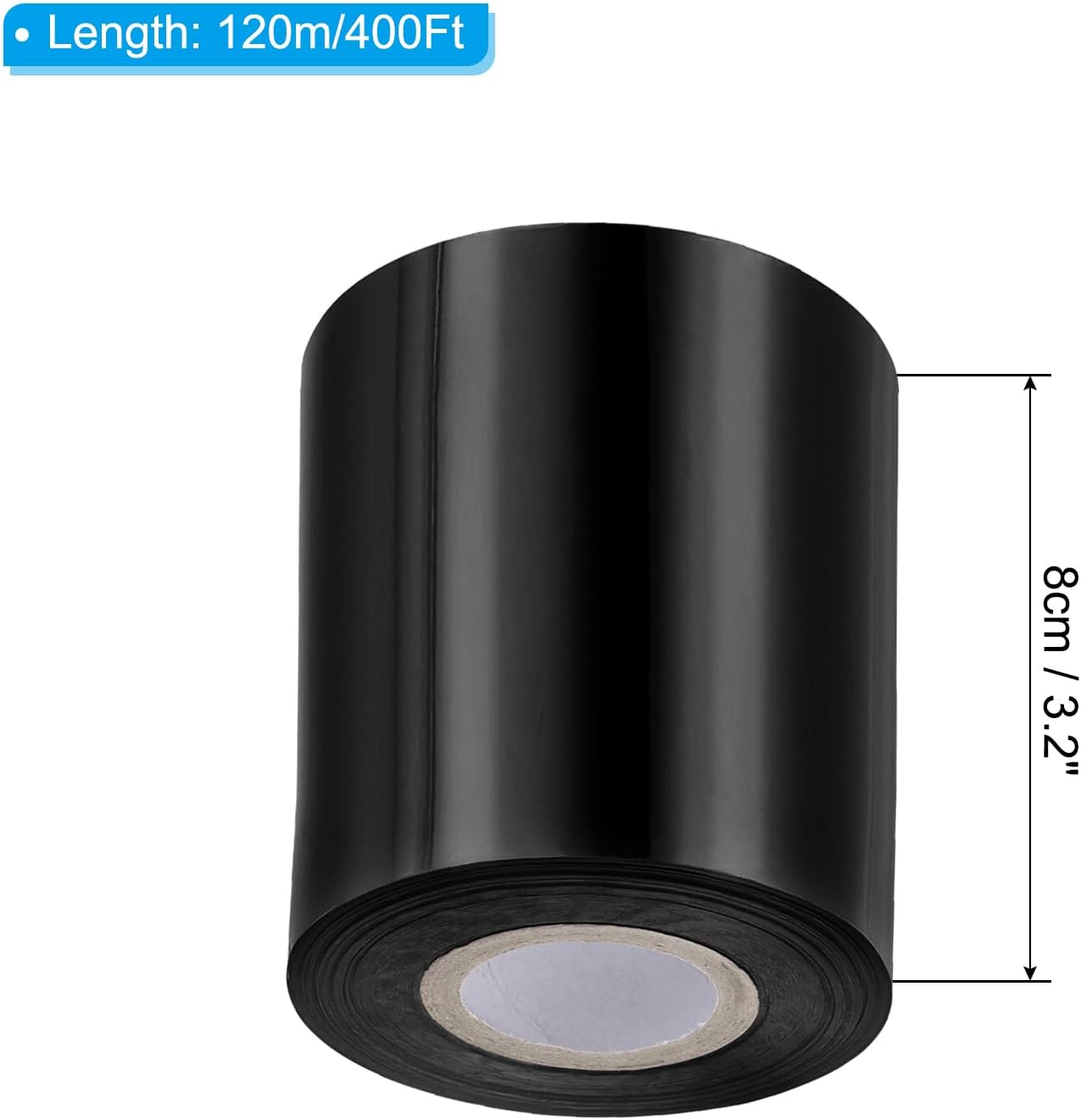 PATIKIL 3.2"x400Ft Hot Stamping Foil Paper,Heat Transfer Hot Stamping Paper Foil Roll for Leather DIY Logo Decor Craft Gift Card Package Scrapbook,Black