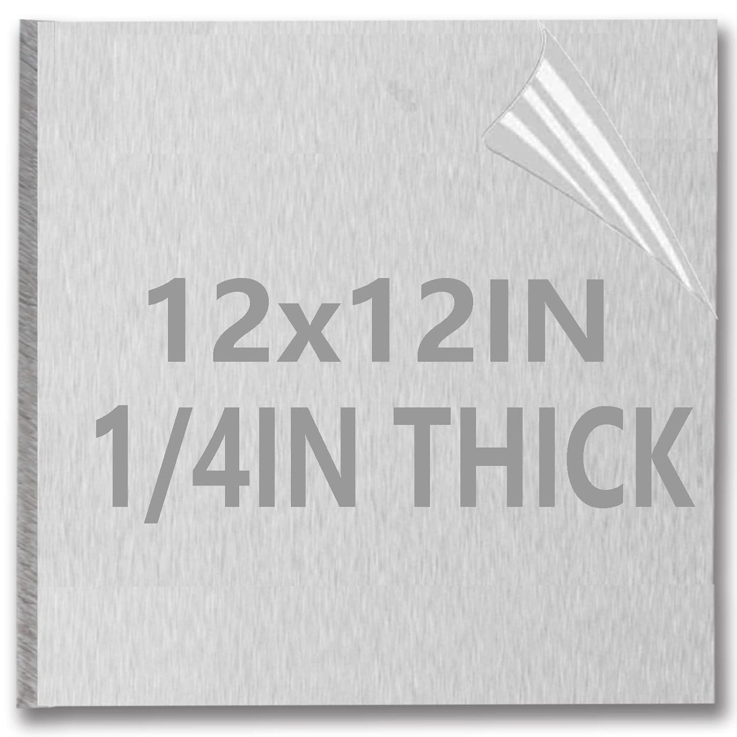 1/4Inch Thick Aluminum Sheets & Plates, 12” x 12”Heavy Duty Aluminum Plates with Protective Film, 6061 Flat Plain Panel Plate Solid Metal Sheet Plate for Crafting Structural Framing Base Plate