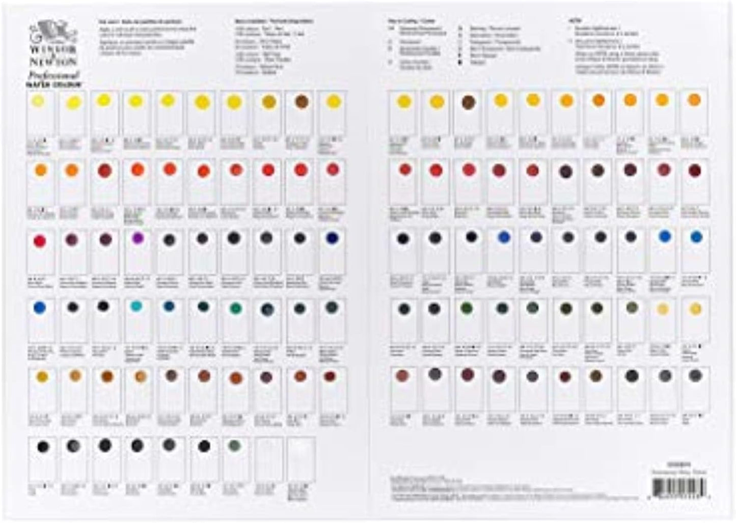 Winsor & Newton Professional Watercolour Dot Card, 1 Count (Pack of 1), All Colors