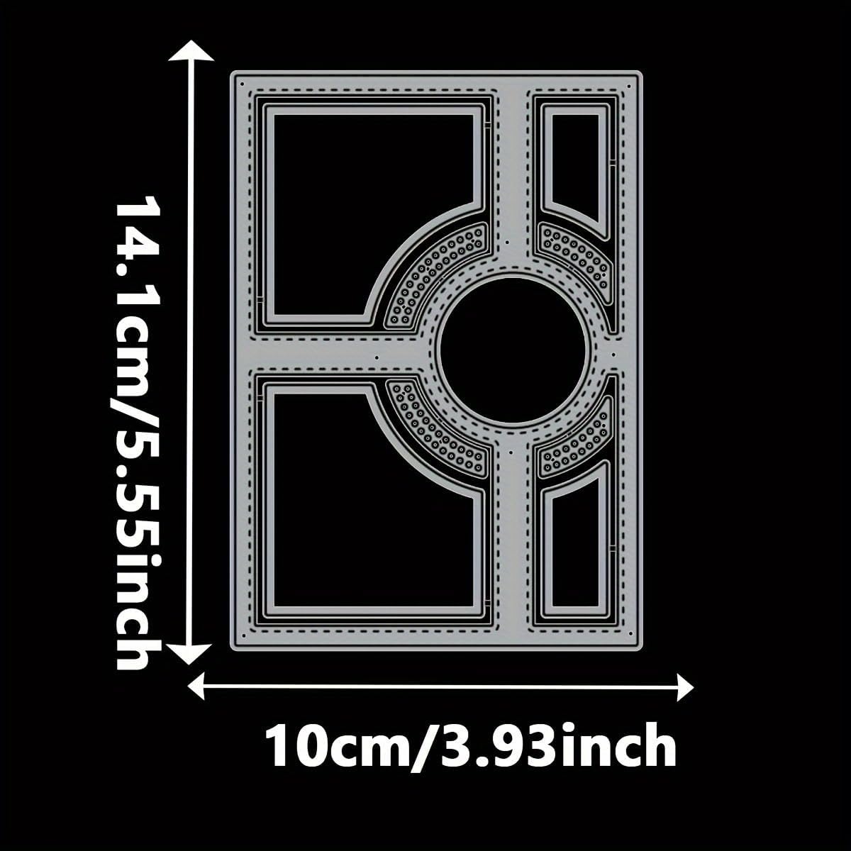 Lapoo Flowers Metal Cutting Die for Scrapbooking - Durable, Cut Stencils for DIY Scrapbook Photo Album Decorative Paper Card, Card Making Supplies (Cross Frame 5.6 x 3.9 in)