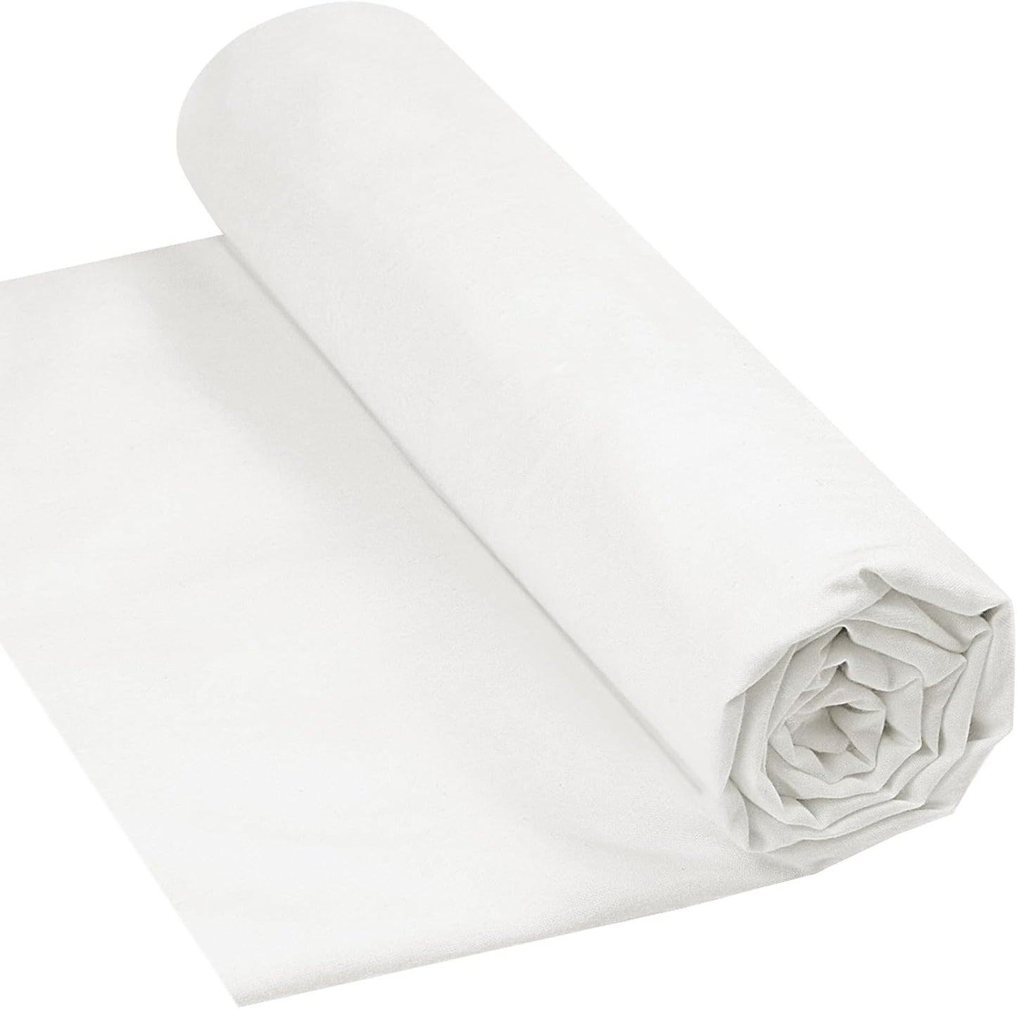 HOTGODEN Light Weight 100% Cotton Muslin Fabric: 59 inch x 2,5,10 Yards Bleached Muslin Linen Fabric Material for Sewing Material Apparel Cloth