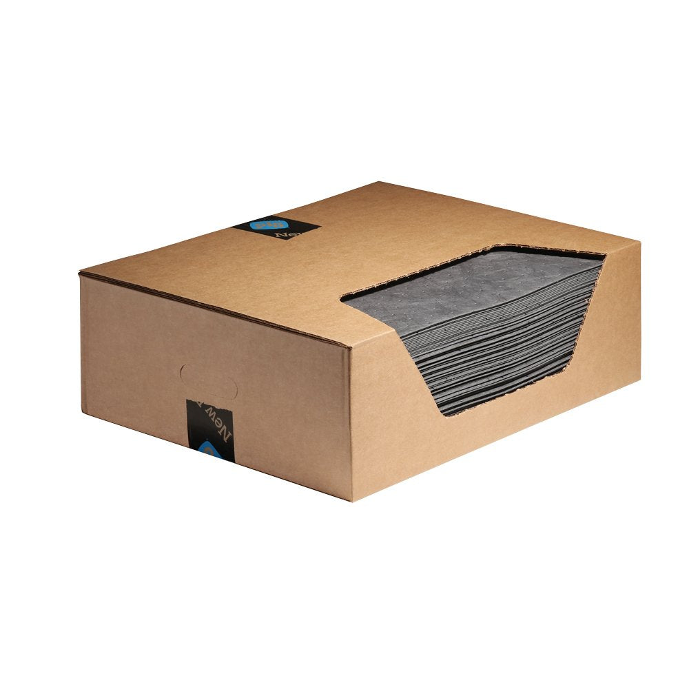 PIG Mat | Oil Absorbent Mat | Original PIG Mat | 15" x 20" Mat Pads | Absorbs 11 Gallons per Box | 100 Oil Absorbing Pads | Lightweight | MAT155