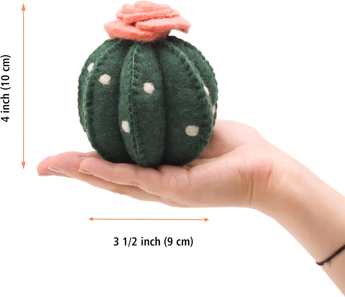 GLACIART ONE Sewing Pin Cushion Cactus | Large Size |Durable & Handmade Craft Supplies | Also for Quilting Needles, Sewing Machine Needles, Safety and T Pins