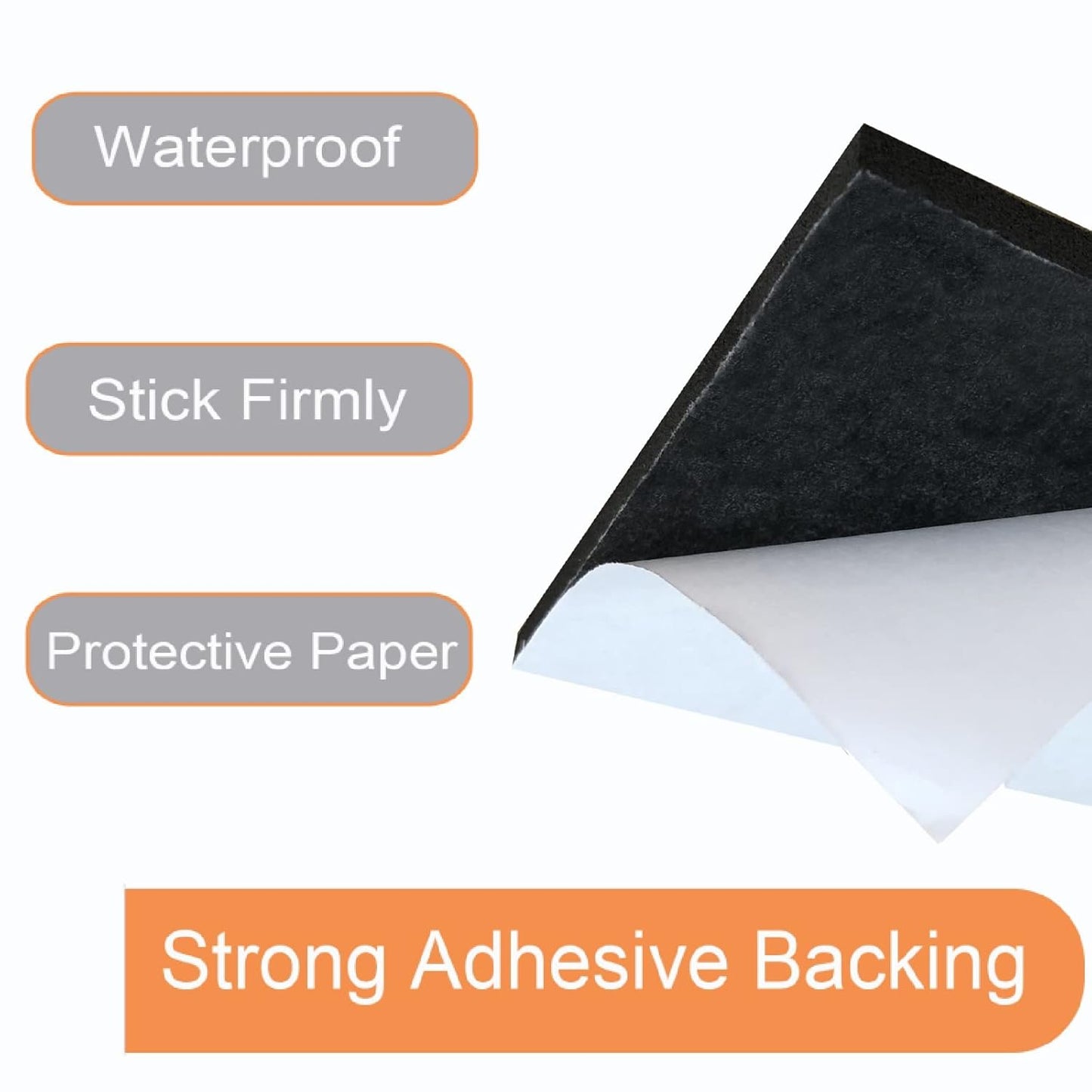 Rubber Adhesive Pads, 4 Pcs Closed Cell Foam Sheet Neoprene High Density Foam Anti Vibration Pads for Furniture Cars Speakers Black (6" x 6" x 1/4", 4 Pcs)