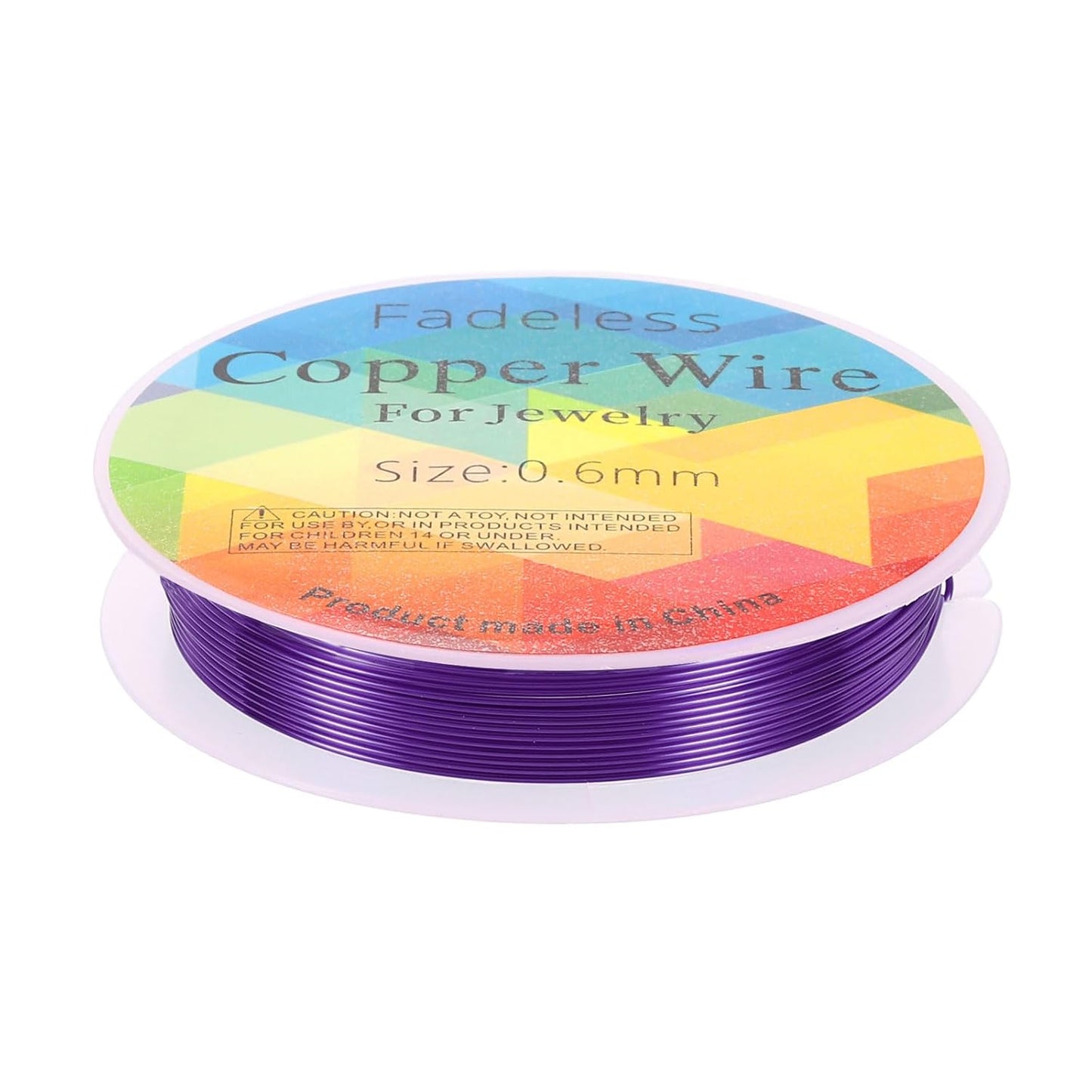 HARFINGTON 13ft Jewelry Wire, 22 Gauge (0.6mm) Brass Craft Soft Metal Tarnish Resistant Copper Beading Wire for Jewelry Making Supplies Crafting, Purple