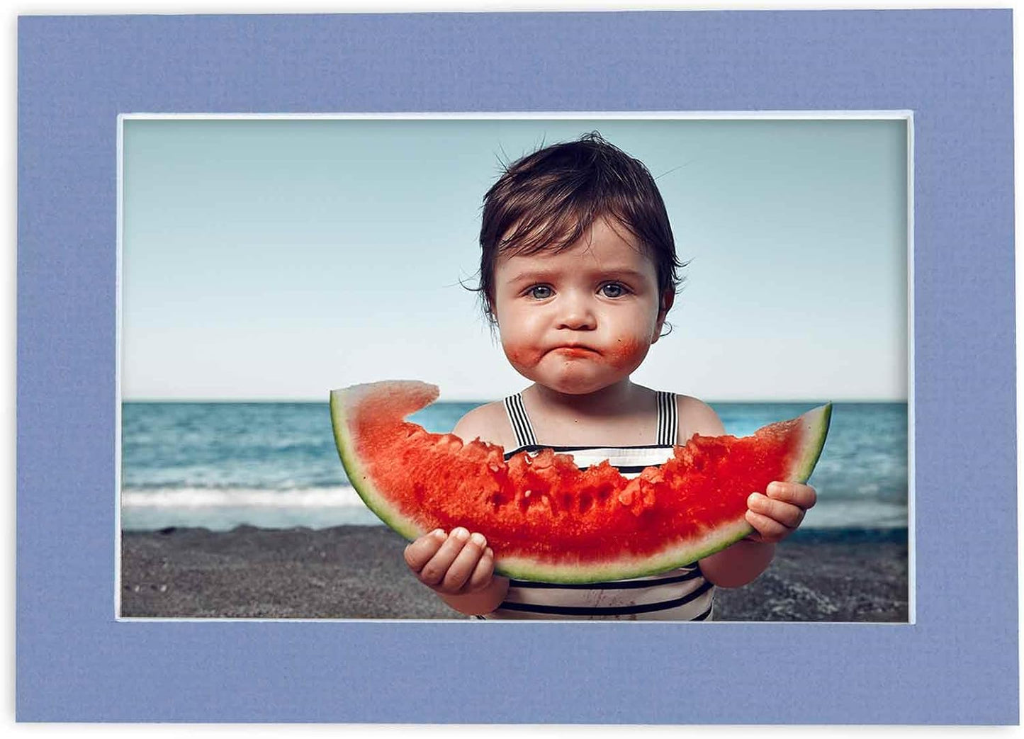 Pack of 25 Acid Free 11x14 Mats Bevel Cut for 8.5x11 Photos - Brittany Blue Precut Matboards for Pictures, Photos, Framing - 4-ply Thickness