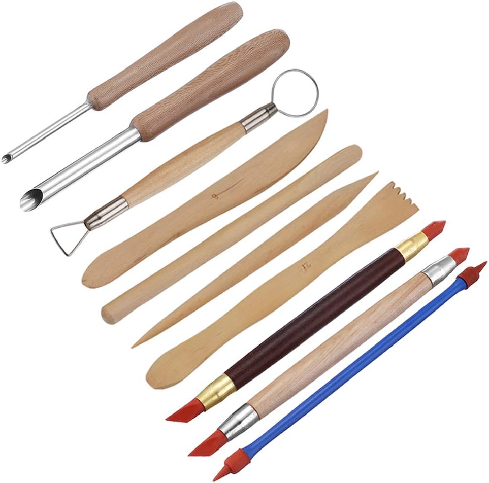 Meuxan 40PCS Pottery Tool Set Clay Sculpting Modeling Tools