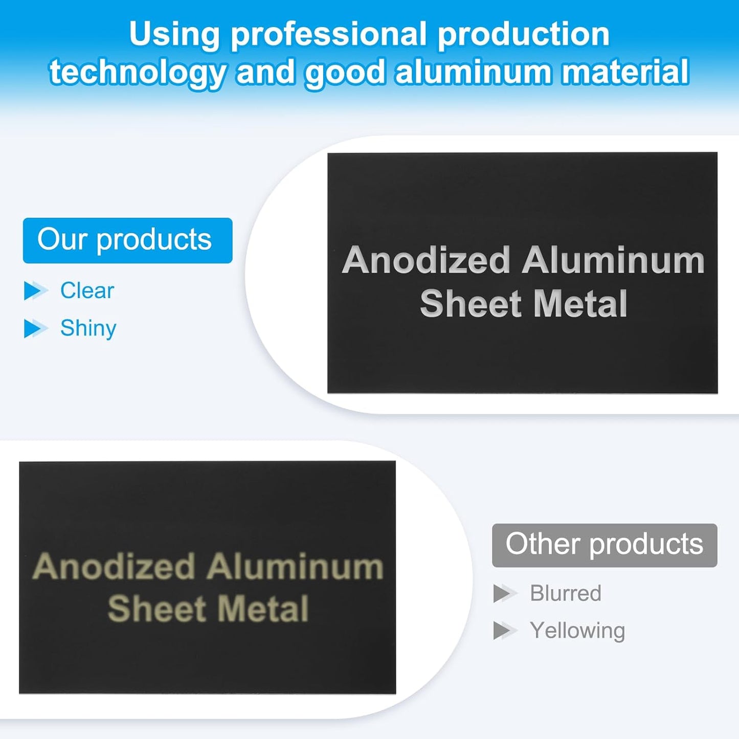 PATIKIL 8x12 Inch Anodized Aluminum Sheet Metal, 3Pcs Laser Plates Engraving Blanks 0.5MM Thin Rectangle for Crafting DIY House Laser Engraving, Black