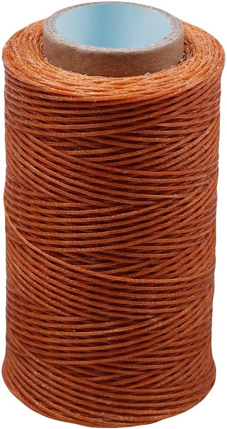 284 Yards Waxed Thread, 210D Heavy Duty Upholstery Wax Thread for Leather Sewing, 0.8mm Flat Waxed Cord for Bookbinding/Shoe Repairing/Leather Projects