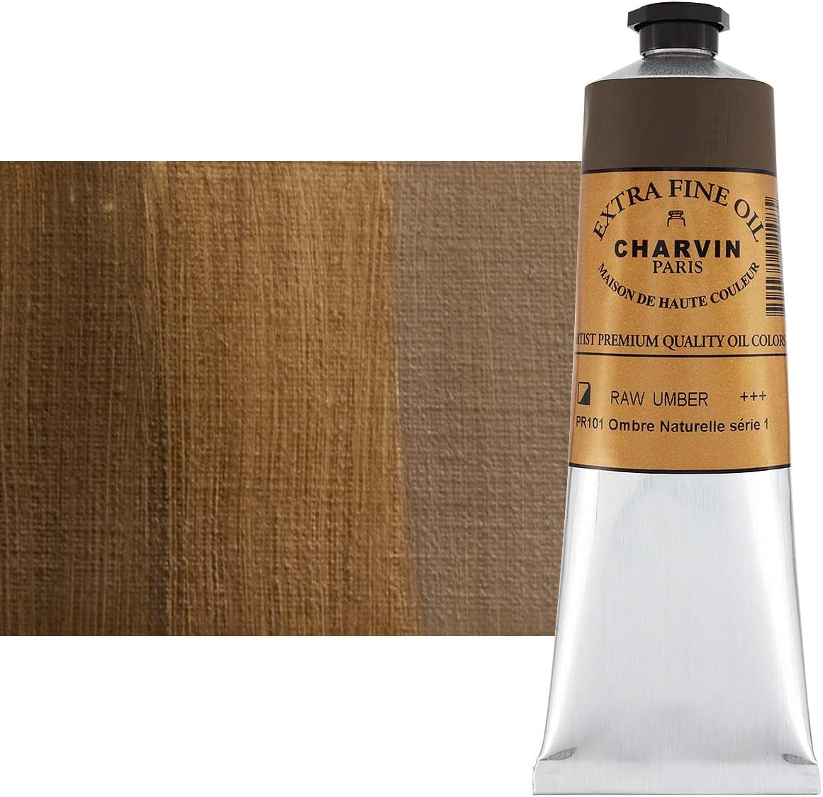Charvin Extra Fine Oil Paint, Raw Umber 150 ml - Triple-Milled, Rich Texture, Poppy Oil-Based, Light-Fast, Handmade, Archival Quality