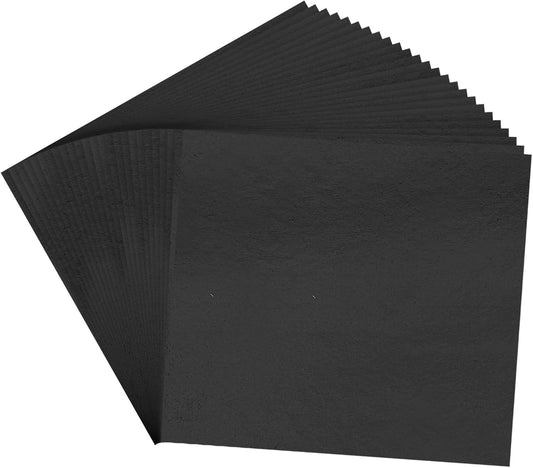 PATIKIL Gold Leaf Sheets for Art 3.7" x 3.4", 100 Pcs Gold Foil Sheet Metallic Leaf Papers for DIY Crafts Resin Furniture Nails Paintings Home Decoration, Black