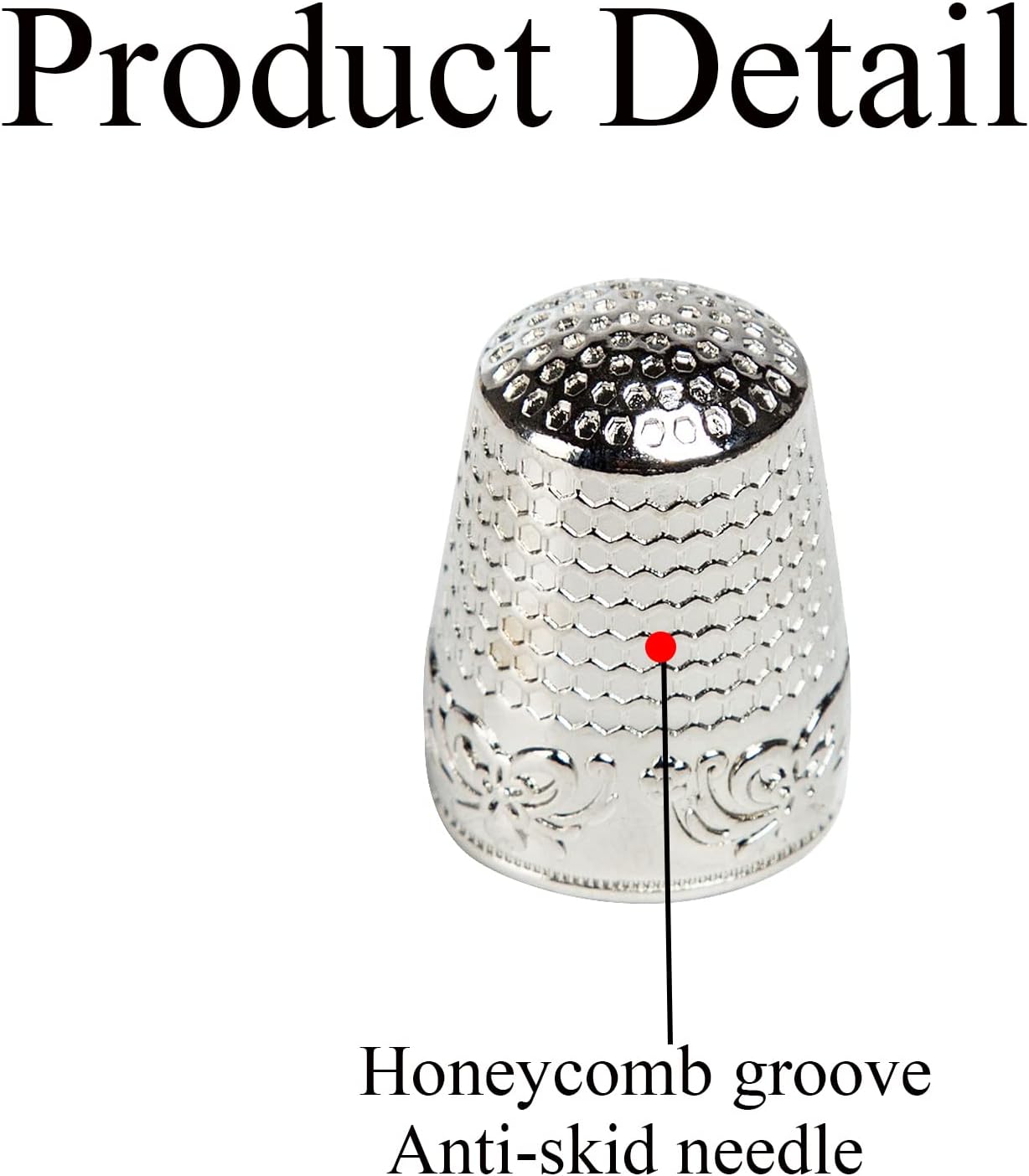 J.CARP 4Pcs Sewing Thimble, Silver Color Sewing Thimble Finger Protector, Finger Shield Fingertip Thimble Sewing Quilting Craft, Accessories DIY Sewing Tools