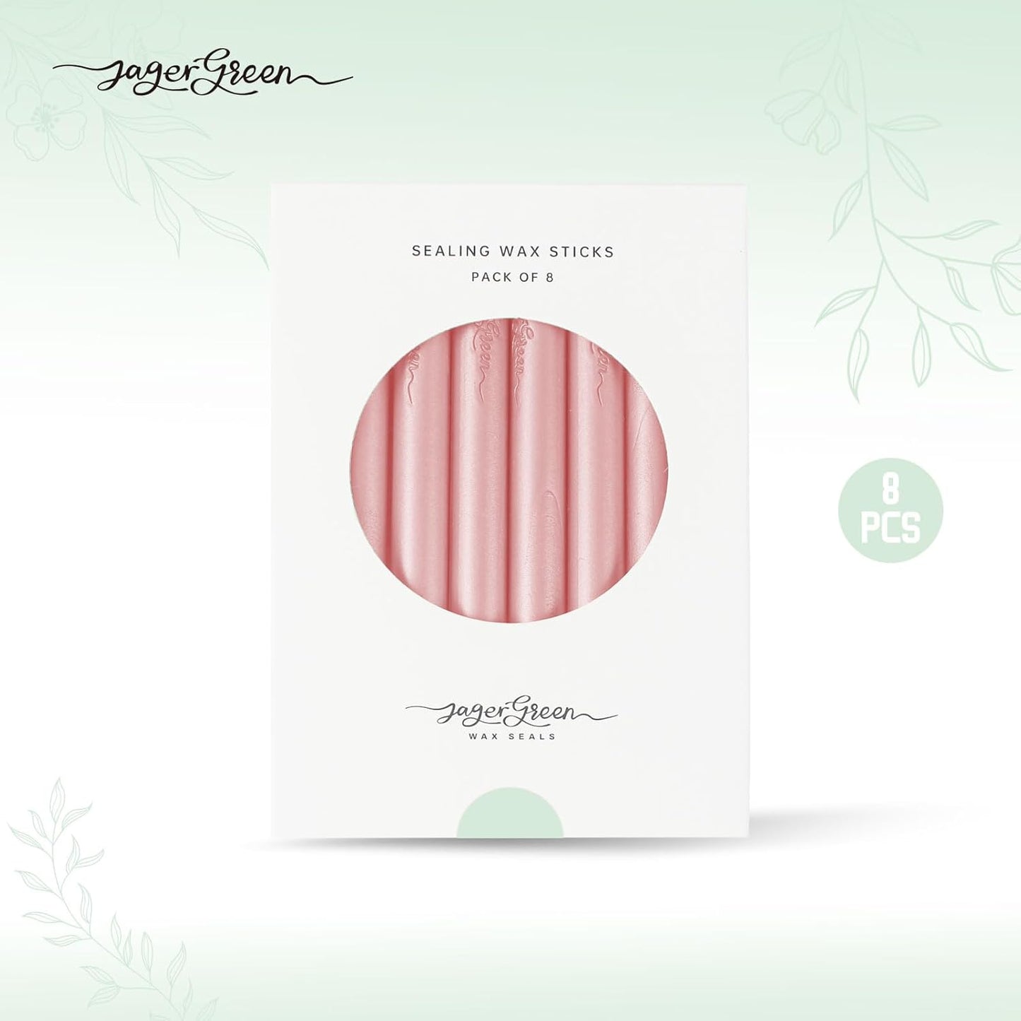 Glue Gun Wax Seal Sticks, 8 Pcs Pink Sealing Wax Sticks for Wedding Invitation Envelopes, Antique Stamp Seals, Letter Sealer, Scrapbook Supplies, Christmas Cards, Gifts Wrapping