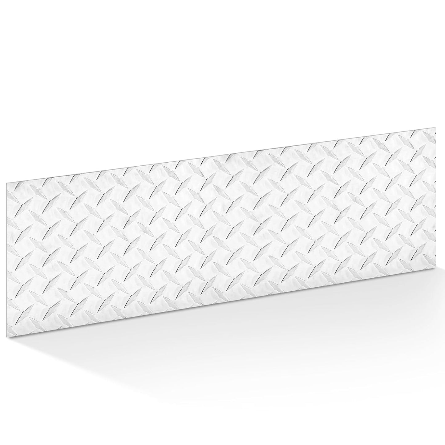 1pcs Diamond Plate Sheet Metal Heavy Duty Tread Aluminum Sheet Diamond Tread Plate for Wall Covering, Cargo Trailer, RV and More (12'' X 36'' X 0.08'',Silver)
