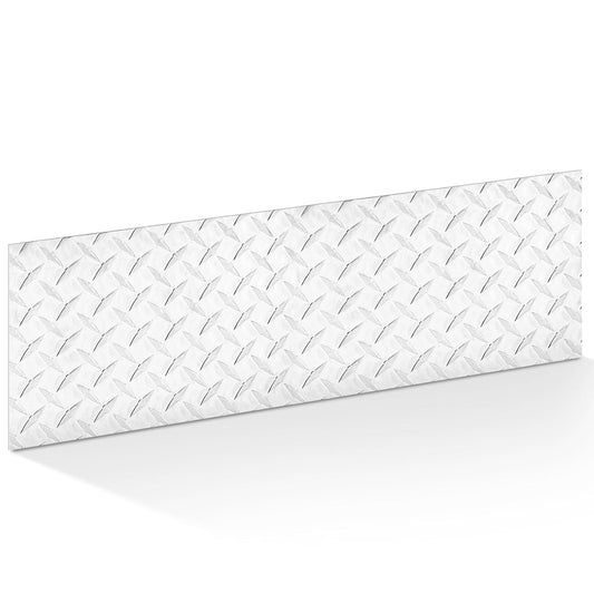 1pcs Diamond Plate Sheet Metal Heavy Duty Tread Aluminum Sheet Diamond Tread Plate for Wall Covering, Cargo Trailer, RV and More (12'' X 36'' X 0.08'',Silver)
