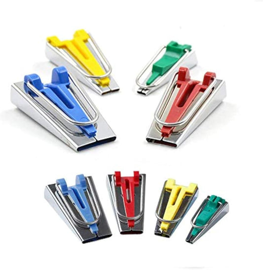 YICBOR Set of 4 Sizes Bias Tape Maker 6mm 12mm 18mm 25mm Fabric Sewing Quilting Bias Binding Maker