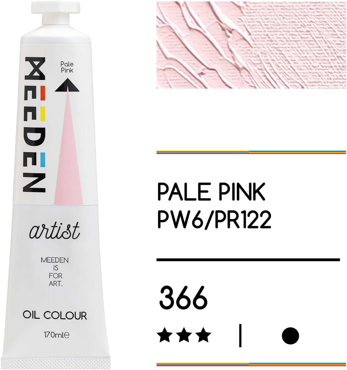 MEEDEN Artist Grade Oil Paint: Pale Pink - 170ml/5.7oz Tube - Professional Art Paints for Canvas Painting