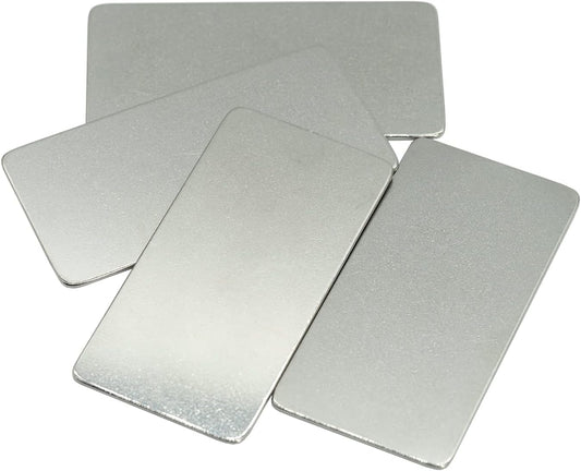 StayMax Stainless Steel Engraving Blank Tags Rectangle Stamping Blanks Blank Metal Plate 25 Pack 1x2Inch