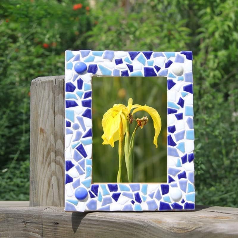 0.78"-1.57" Irregular Ceramics Mosaic Tiles,1.1LB Mosaic Pieces Stones for Home Decoration DIY Craft Plates Flowerpots Vases Cups Mosaic Making Supplies (Yellow)