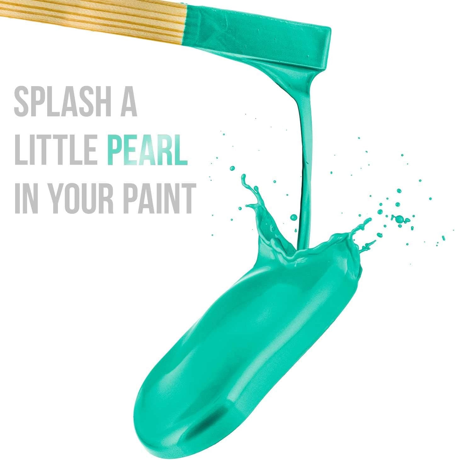 U.S. Art Supply Jewelescent Mica Pearl Pigment Powder, Aqua 3.5 oz (100g) Pouch - Cosmetic Grade, Epoxy Resin Color Pigment, Mica Powder for Resin, Soap, Slime, Candle Dye, Art, Crafts