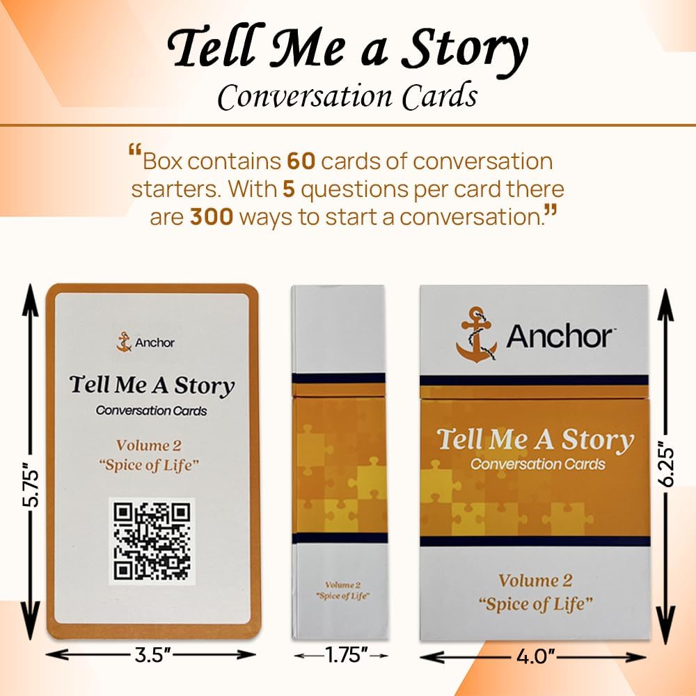 Conversation Starter Cards - Fun Prompts for Families, Friends, Seniors & Couples - Family Conversation Cards & Card Game for Couples (Volume 2)