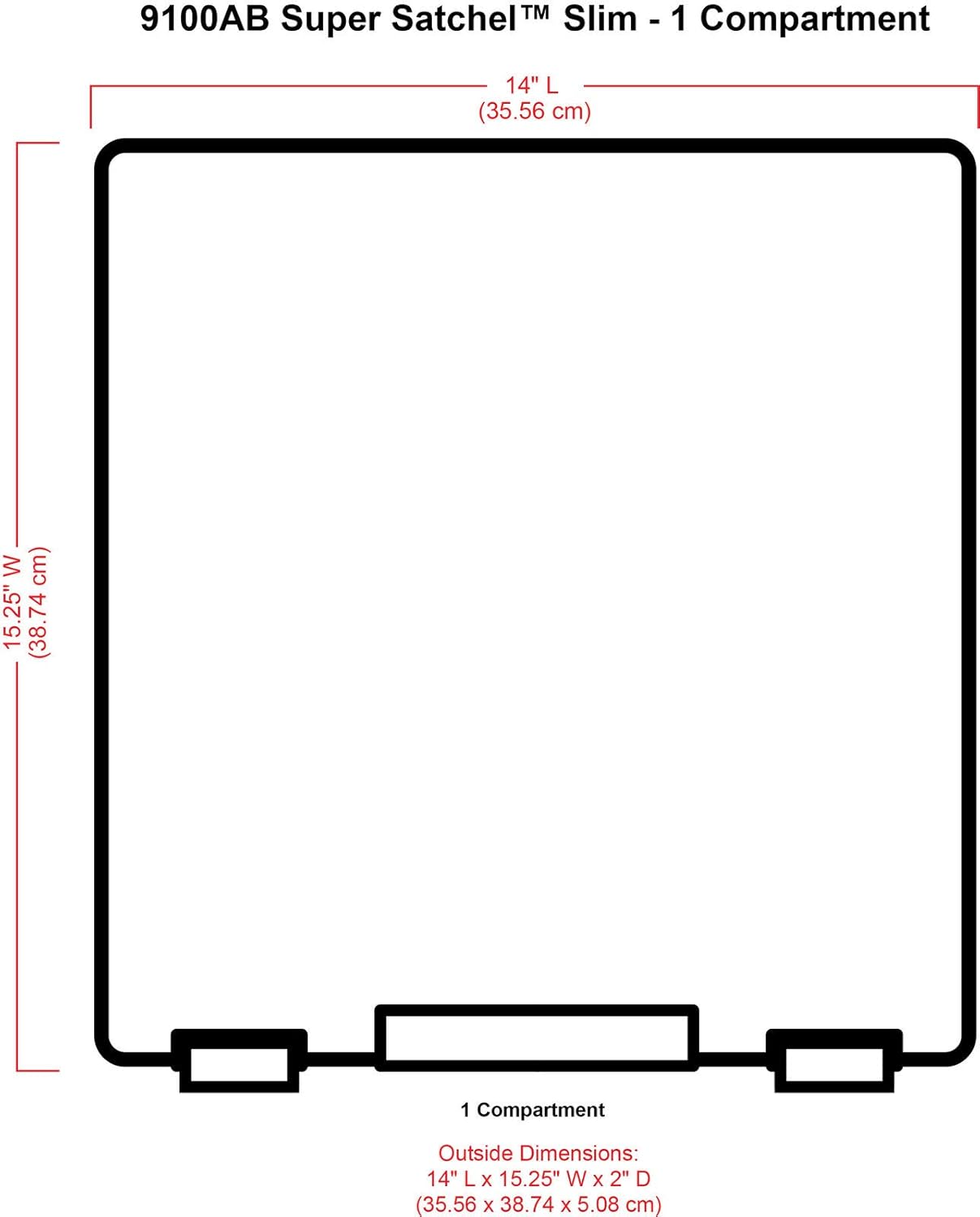 ArtBin 9100AB Super Satchel Slim 1 Open Compartment, Art & Craft Organizer, [1] Plastic Storage Case, Clear