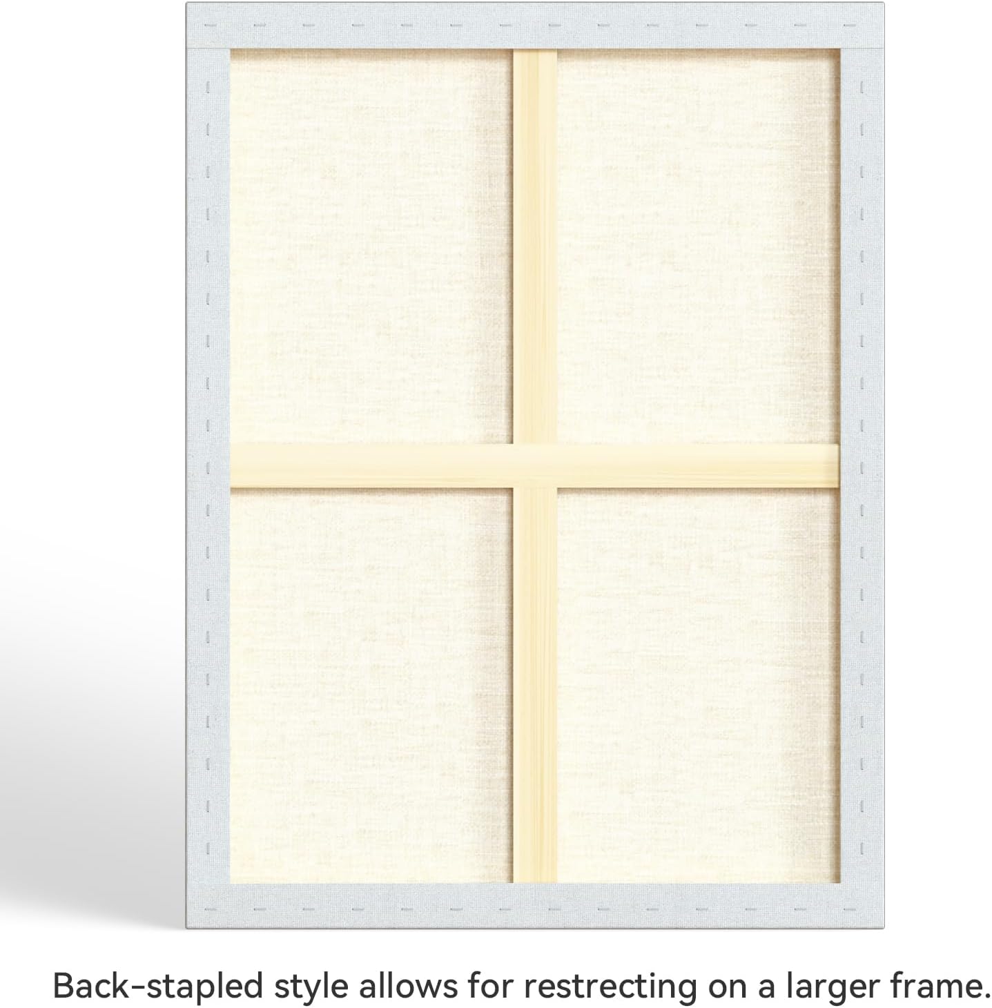 PHOENIX 30x40 Inch Museum Canvas - 2 3/8 Inch Thick Porfile Deep Large Stretched Canvas for Painting 1 Pack 100% Cotton 11 Oz. Gesso Primed White Blank Professional Canvas Oil & Acrylic Paints