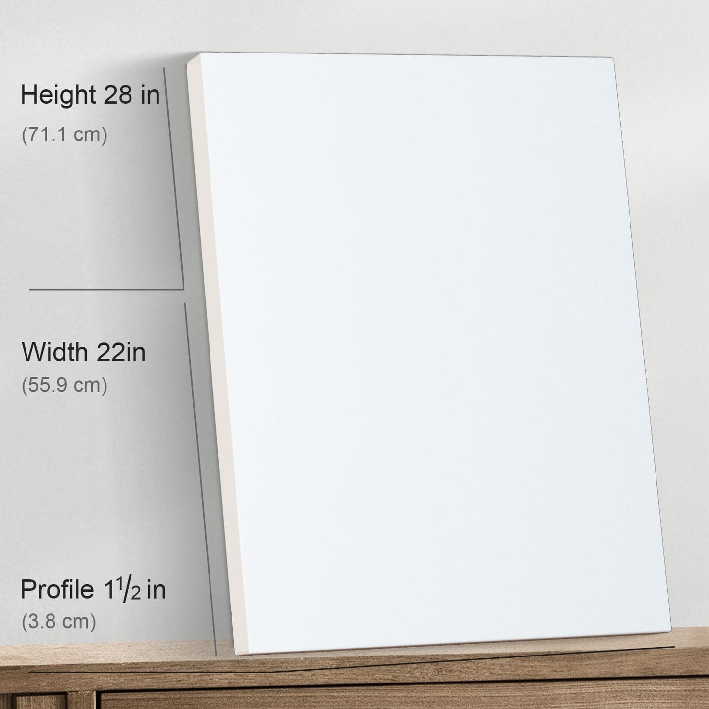 PHOENIX 22x28 Inch 2 Pack Gallery Canvas - 1.5 in Thick Large Canvases for Painting - Deep Edge 100% Cotton 11 Oz. Gesso Primed White Blank Professional Canvas Oil & Acrylic Paints