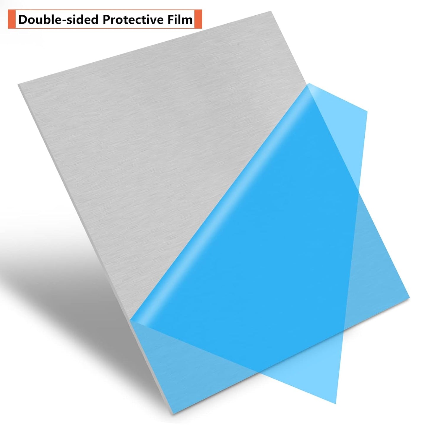 2Pack 6061 T651 Aluminum Sheet Metal 10 x 10 x 1/16 (0.06”) Inch Plain Thin Aluminum Plate Covered with Protective Film, Heat Treatable Rectangle 1.5MM Aluminum Metal Plate for Crafting, Industrial