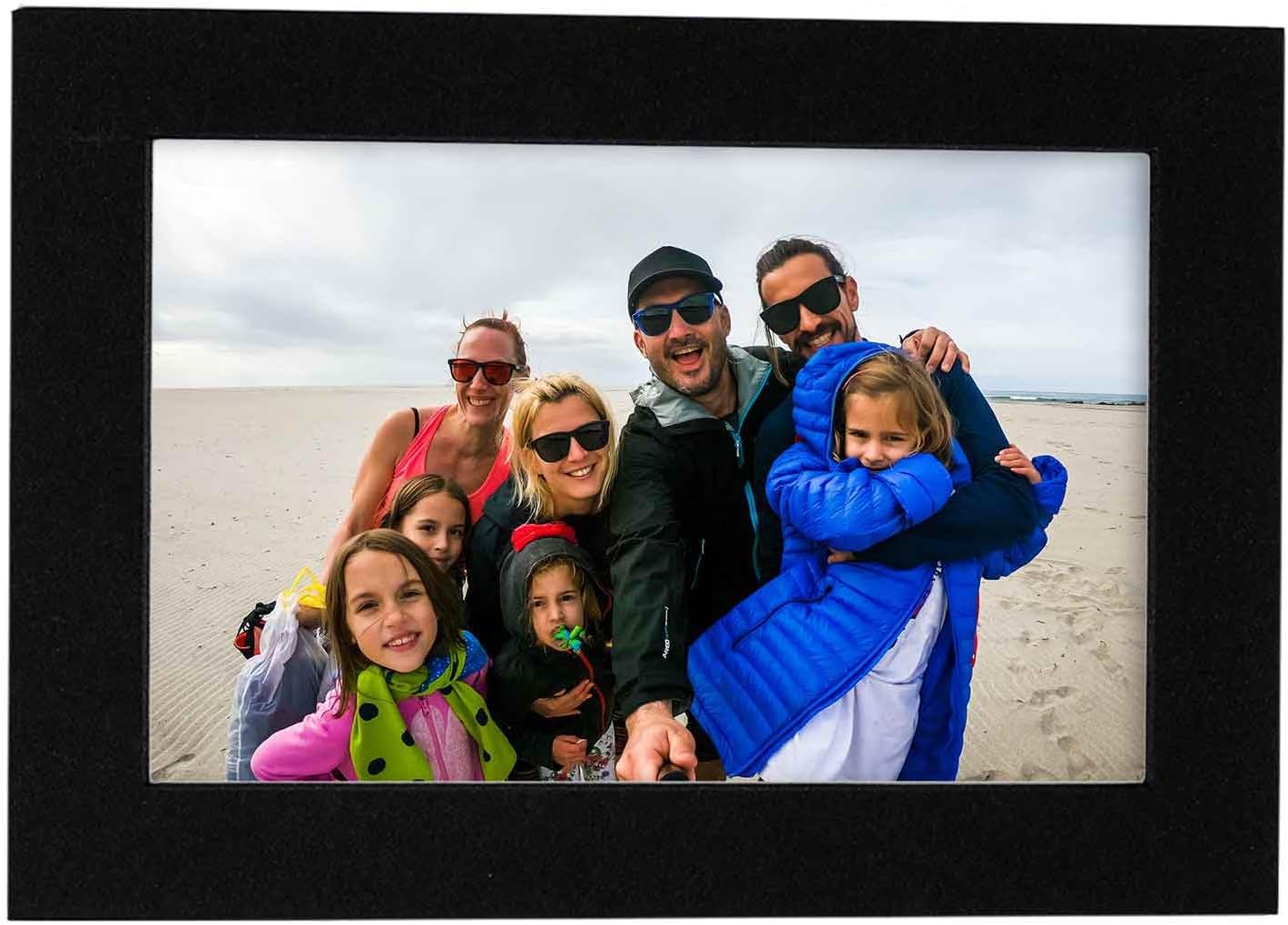 8x10 Mat Bevel Cut for 5.5x8.5 Photos - Acid Free Black with Black Core Precut Matboard - For Pictures, Photos, Framing - 4-ply Thickness