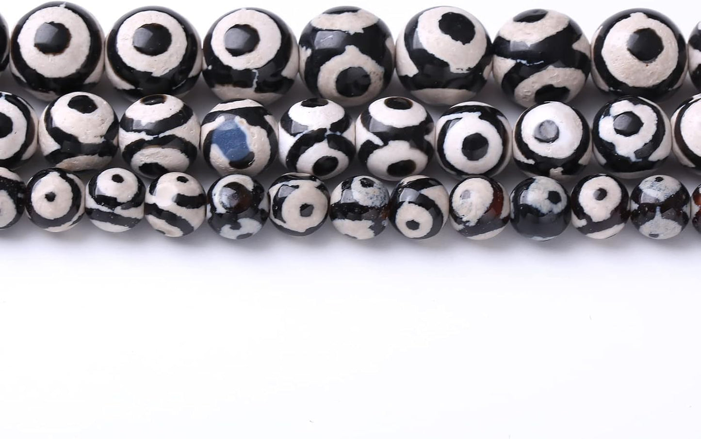 32PCS 12MM NaturalTibetan Stone Beads Round Loose Stone Beads for Jewelry Making DIY Energy Stone Healing Power Bracelet 15"