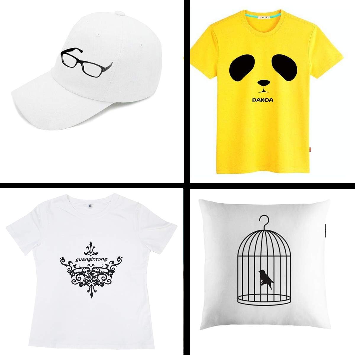 guangyintong Heat Transfer Vinyl Black HTV Rolls, 12" x 12ft Black Iron on Vinyl for T-Shirts, Matte Surface Black HTV Vinyl for All Cutter Machine Easy to Cut & Weed for Heat Vinyl DIY Design