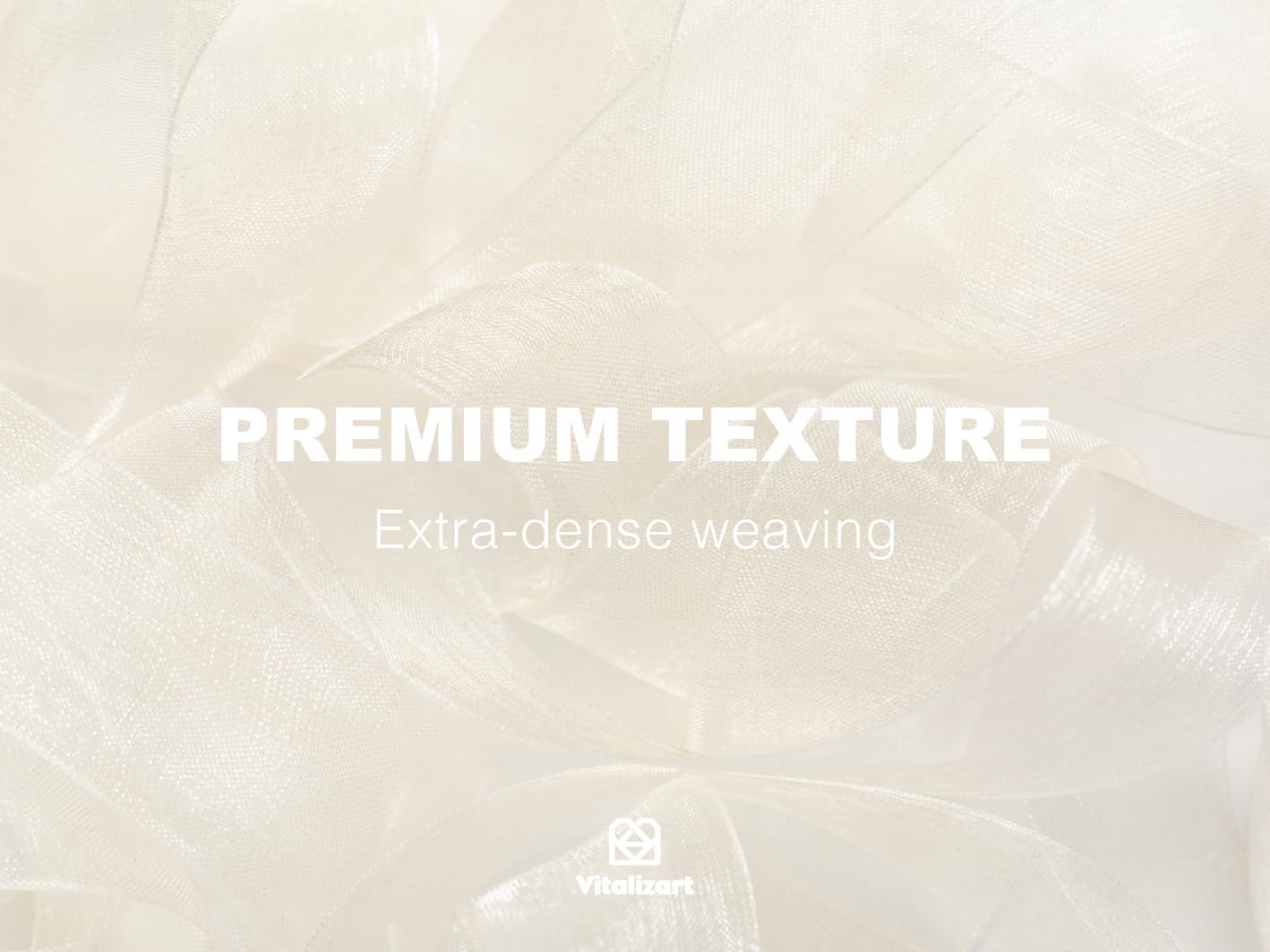 Vitalizart Ivory Cream Ribbon Organza Sheer Ribbon 1 inch x 30Yd Handmade Fabric Ribbons for Gift Wrapping Christmas Tree Crafts Bows Wedding Invitations Wreaths Wrap