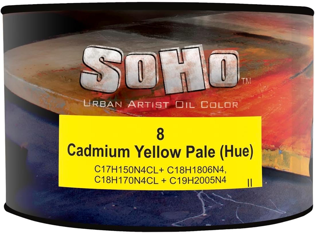 Soho Urban Artist Oil Paint - Cadmium Yellow Pale Hue, 430 ml Can - Best Valued Oil Colors for Painting, Excellent Pigment Load